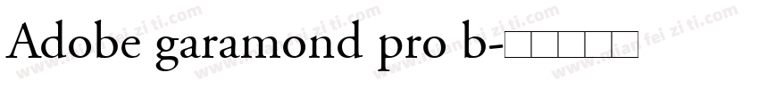 Adobe garamond pro b字体转换